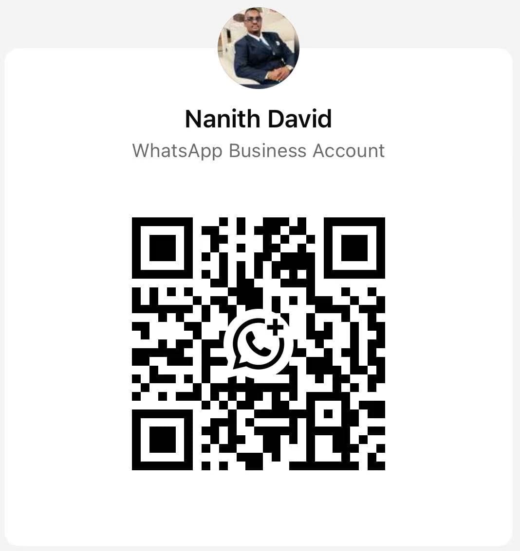 David Nanith WhatsApp QR code