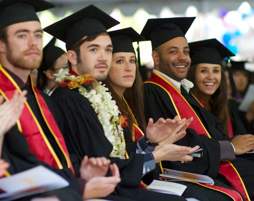 Graduates attending a university ceremony